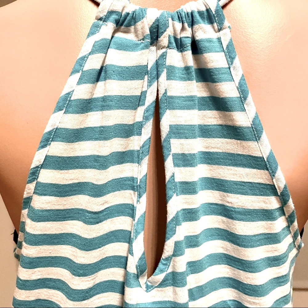 MERONA | Women’s Keyhole Back Striped Tank Top